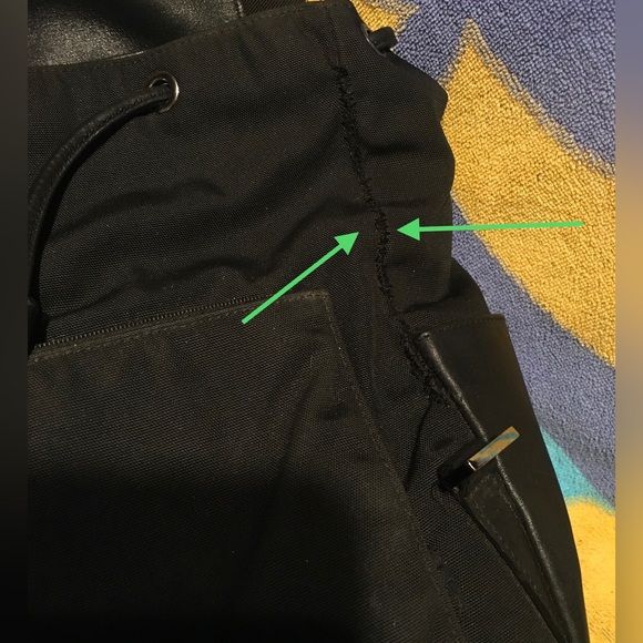 GUCCI Rucksack Backpack Nylon Leather Trim Slingback Daypack - Picture 14 of 16